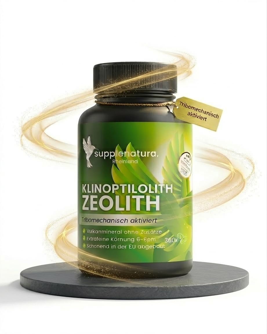 EINFÜHRUNGSANGEBOT* Zeolith - in Laborgeprüfter Reinheit - 94% Klinoptilolith - WICHTIG: Tribomechanisch Aktiviert & Mikronisiert, 6–8µm Korngröße ohne Nanos - Zeolith Kapseln von SUPPLENATURA®