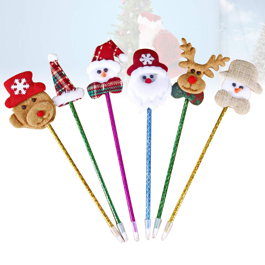 8 Penne Di Natale A Sfera Con Personaggi: Babbo Natale, Renna, Pupazzo Di Neve! Ideali Per Regalini E Scuola