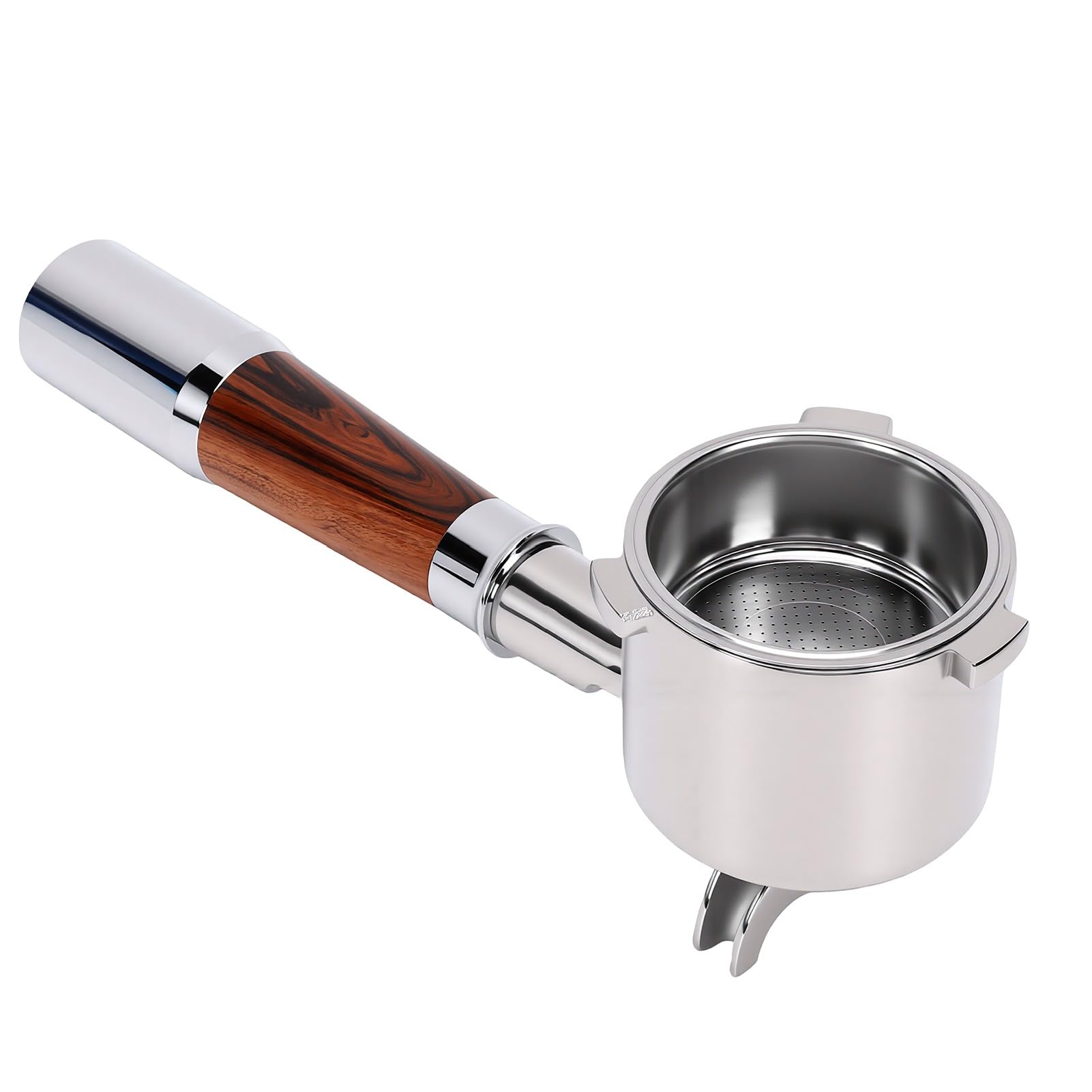 Sxhlseller Manico in Noce 51mm Portafiltro per caffè (3 Ear Bottom Double