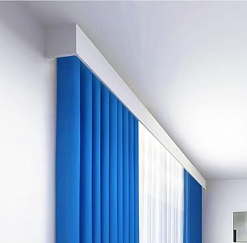 TIPIACE Curtain Double Track and Valance, Curtain Rail White