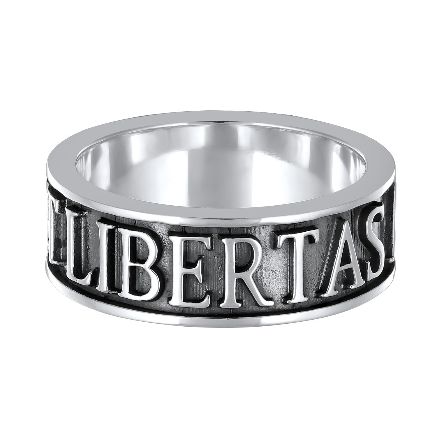 Kuzzoi Herrenring 8 mm Silber 925 Silber Silberring Herren mit Schriftzug