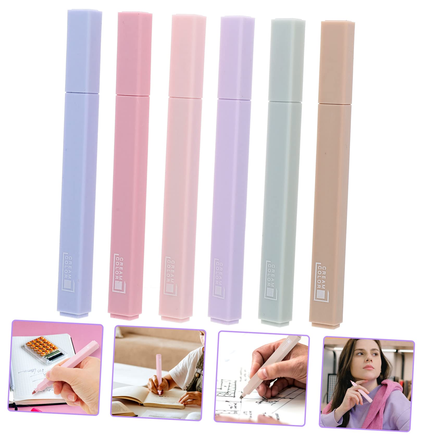 MAGICLULU 3 Set 12 Pennarelli Evidenziatori Colorati Set Di Pennarelli Per Prendere Appunti Evidenziatori Per Studenti Per Prendere Appunti 6 Pezzi*3
