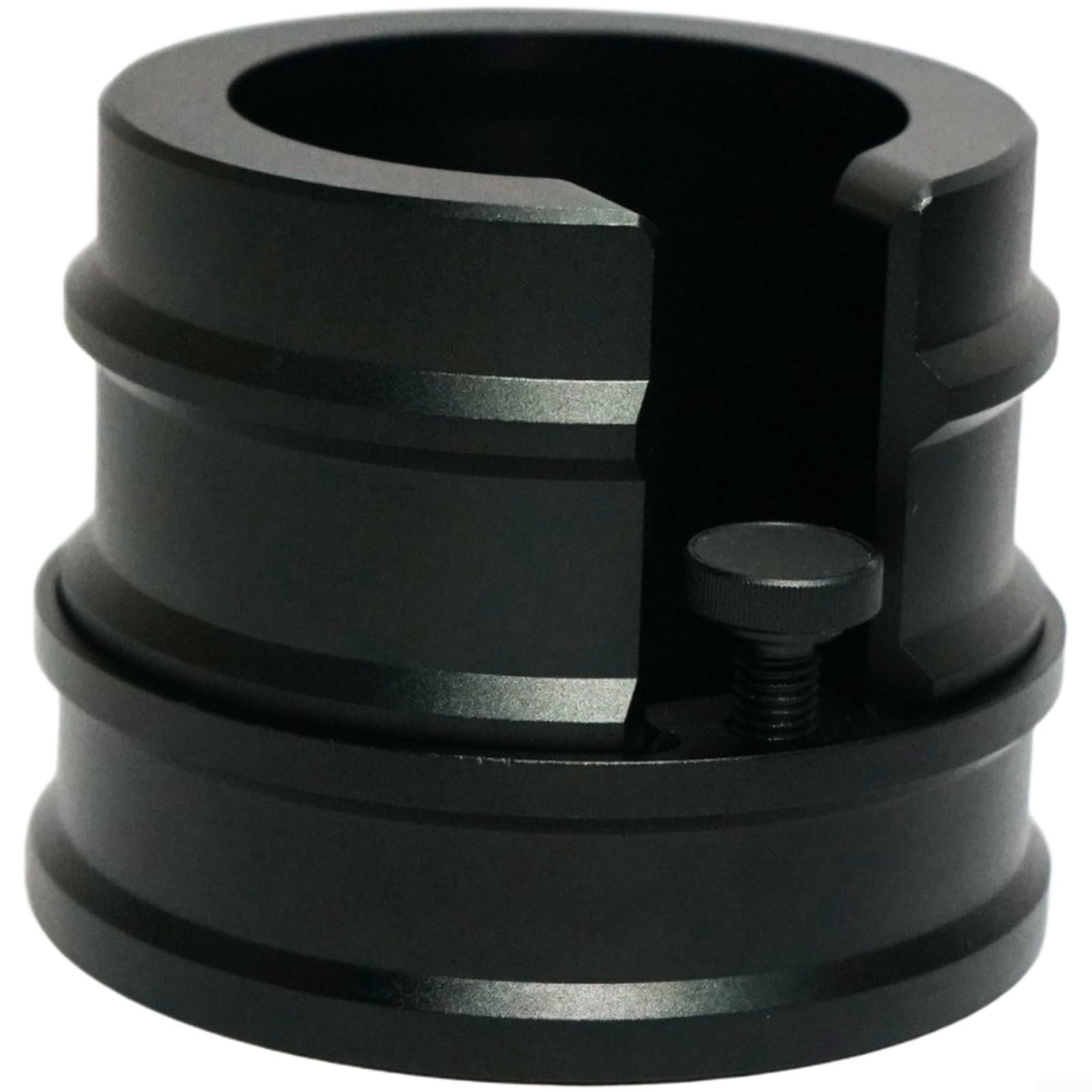 Kaffee-Siebträgerhalter aus Aluminiumlegierung für 51, 53, 54, 58 mm Körbe, rutschfeste Silikon-Basis, Tamper-Ständer mit verstellbarer Schraube, schwarzes Küchenzubehör