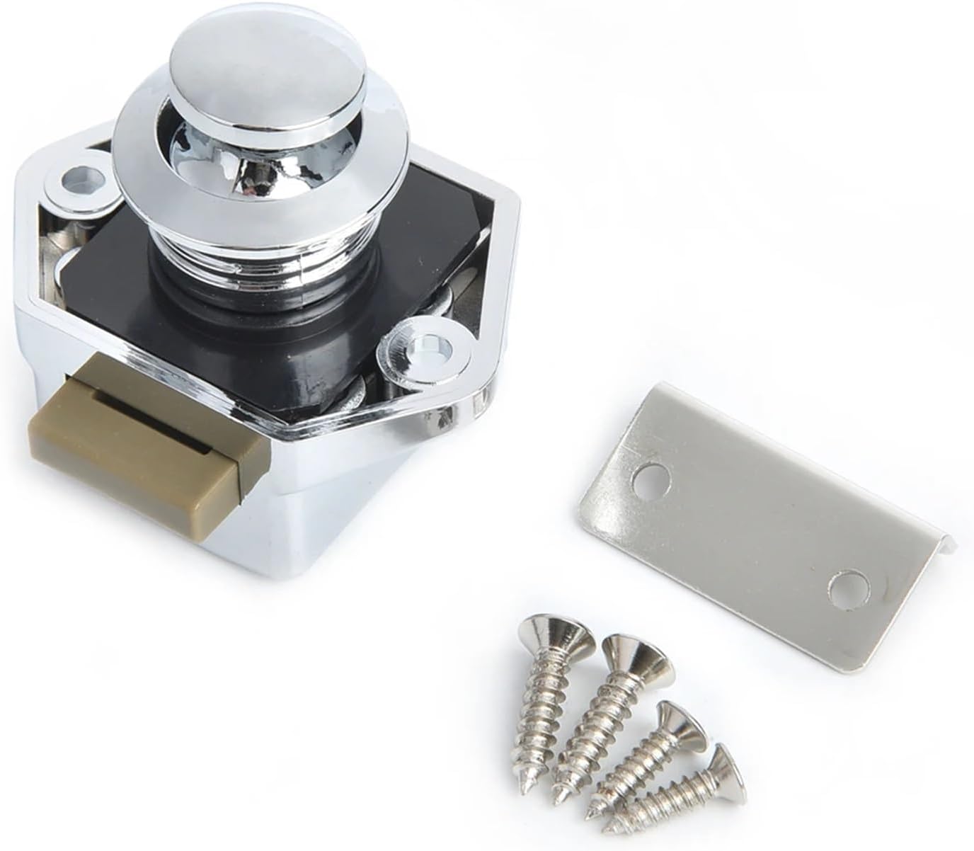 10pcs Camper Car Push Lock RV Caravan Boat Motor Home Cabinet Drawer Latch Button Locks Furniture Door Hardware(Carlock001-Black)