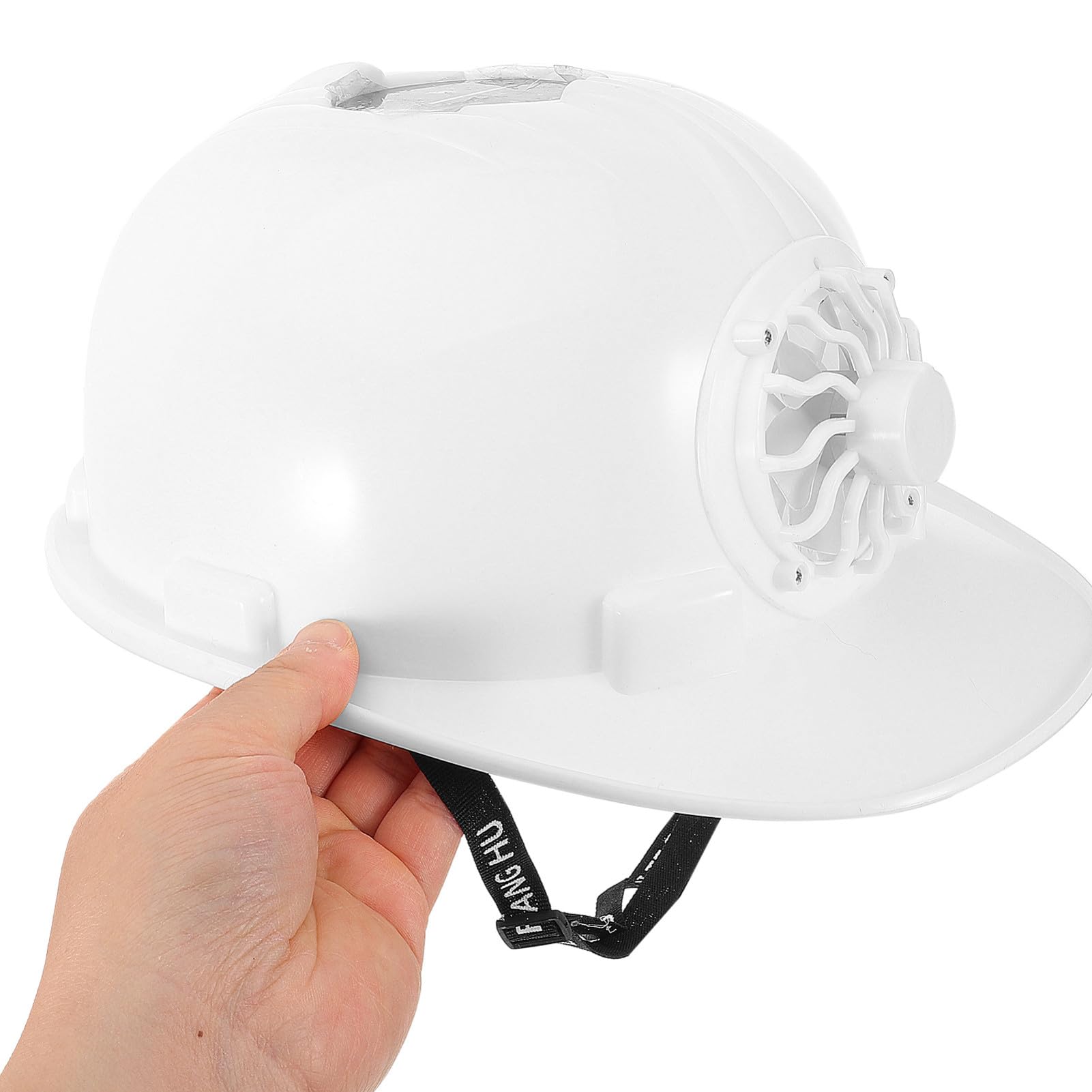 Garneck Casque de Sécurité Chantier avec Ventilateur Solaire Intégré Protection UV Ventilé et Respirant pour Travailleurs Extérieurs et Activités Plein Air