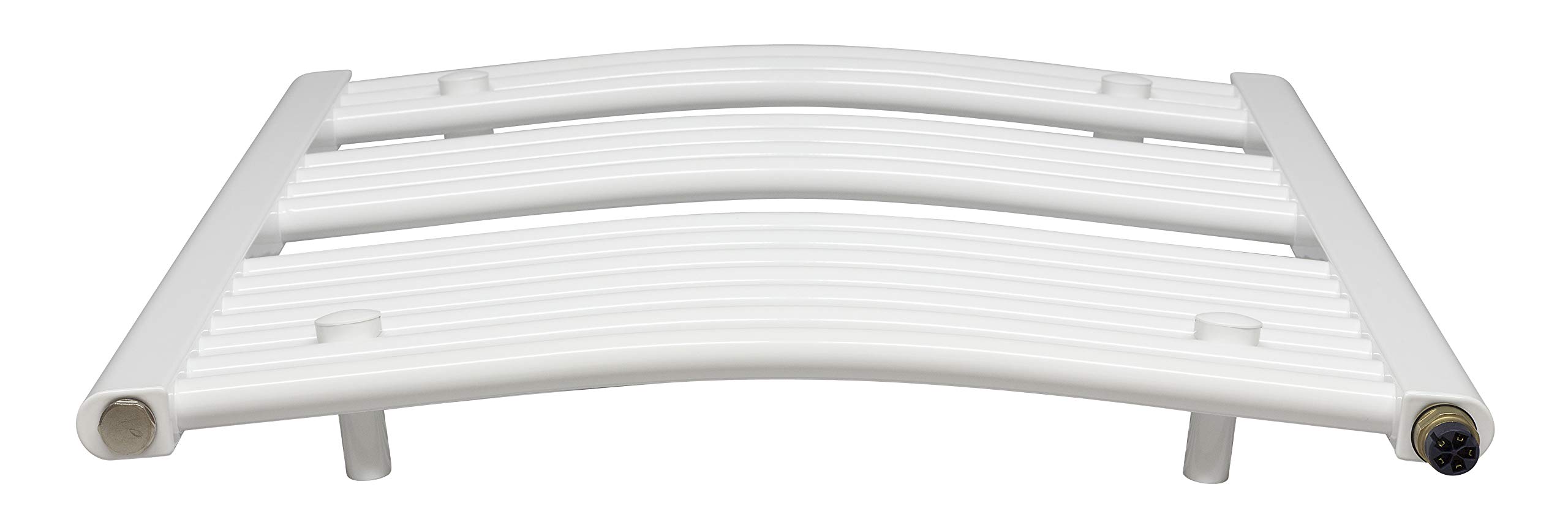 anapont Radiador de baño, color blanco, curvado, alta calidad, disponible en varios tamaños, toallero (1175h x 600b)