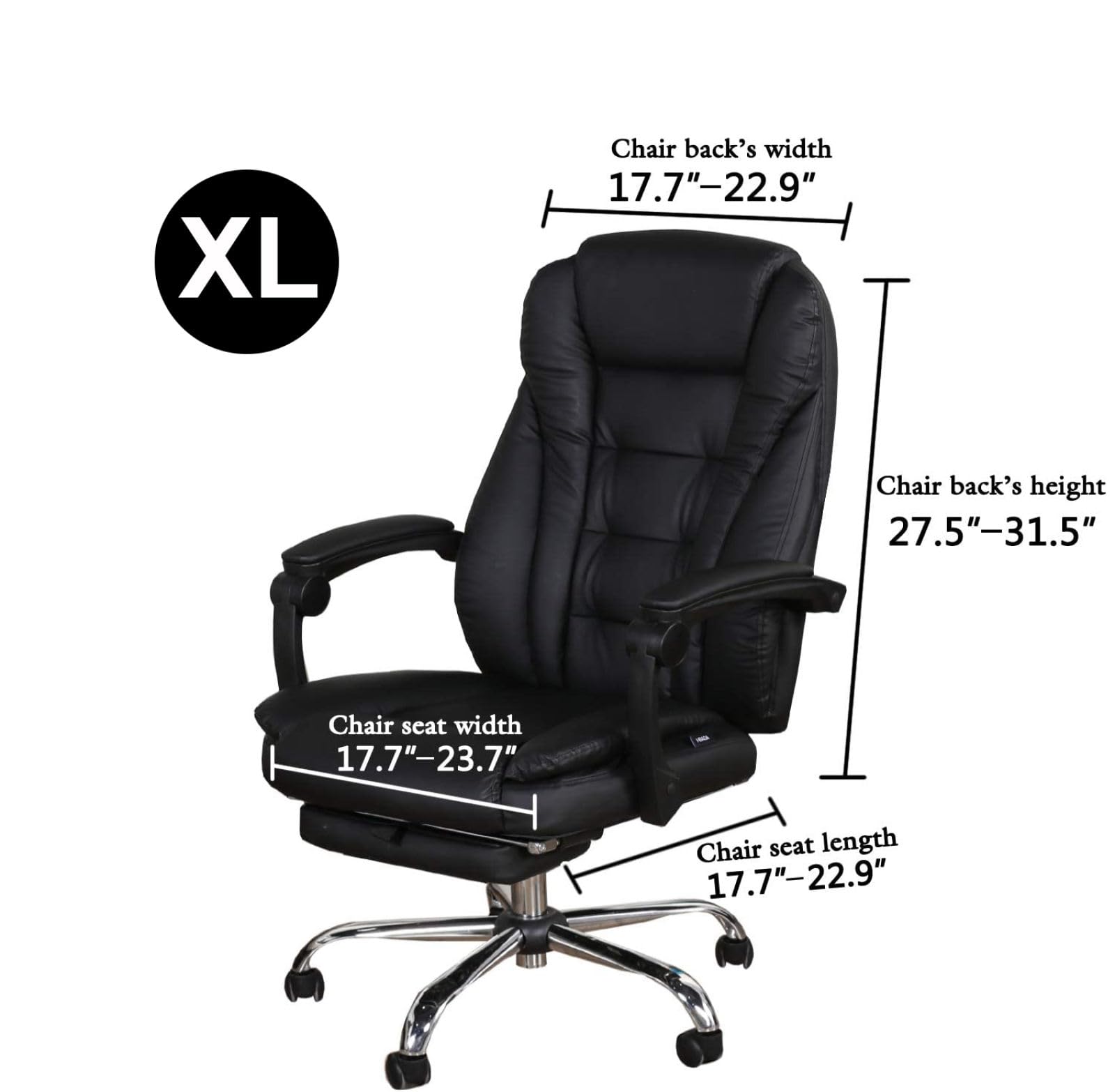 Copertura elastica per sedia da ufficio, protezione completa lavabile elasticizzata per sedili con schienale alto del computer, rimovibile per una facile pulizia