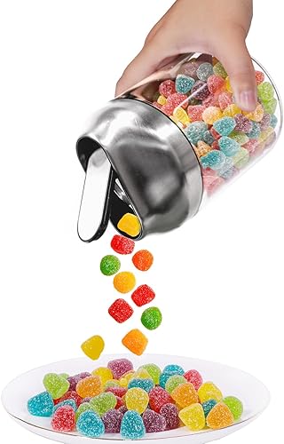 Miniatura 8 de Aelga Tarro pequeño de almacenamiento de vidrio con tapa, contenedor de café, tarros de almacenamiento de alimentos para granos de café, especias,