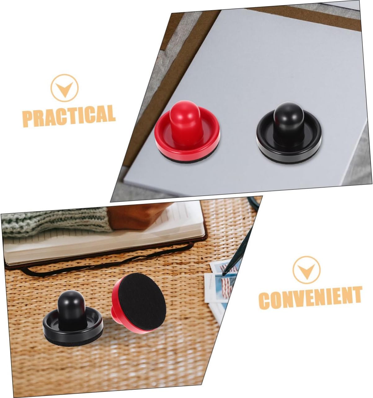 SHINEOFI 2 Sets Scrapbook Stamp Block Pressing Tool for Cardmaking Ergonomic Stamping Tool for DIY Crafts Comfortable Grip Multi Purpose Design Includes Stamp Blocks