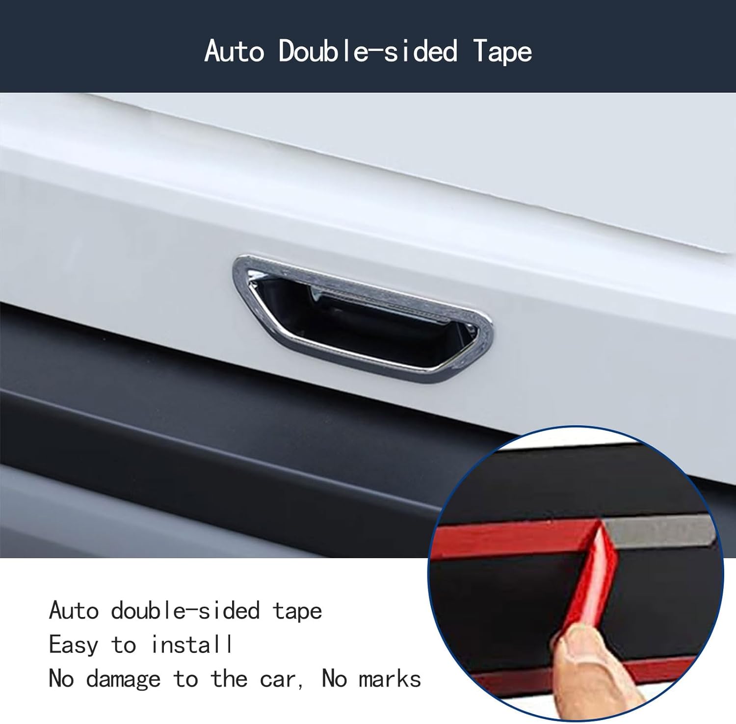 Rear Tailgate Door Bowl Compatible with Nissan Rogue 2021 2022 2023 2024 2025 2026 Rear Trunk Handle Bowl Trim Exterior Car Accessories ABS 1PC(Glossy Chrome Style)