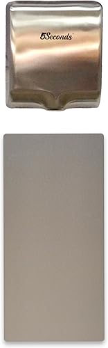 5Seconds Secadores de manos eléctricos para baños comerciales en 1800 W, acero inoxidable con filtro Hepa, sensor sin contacto, alta velocidad de