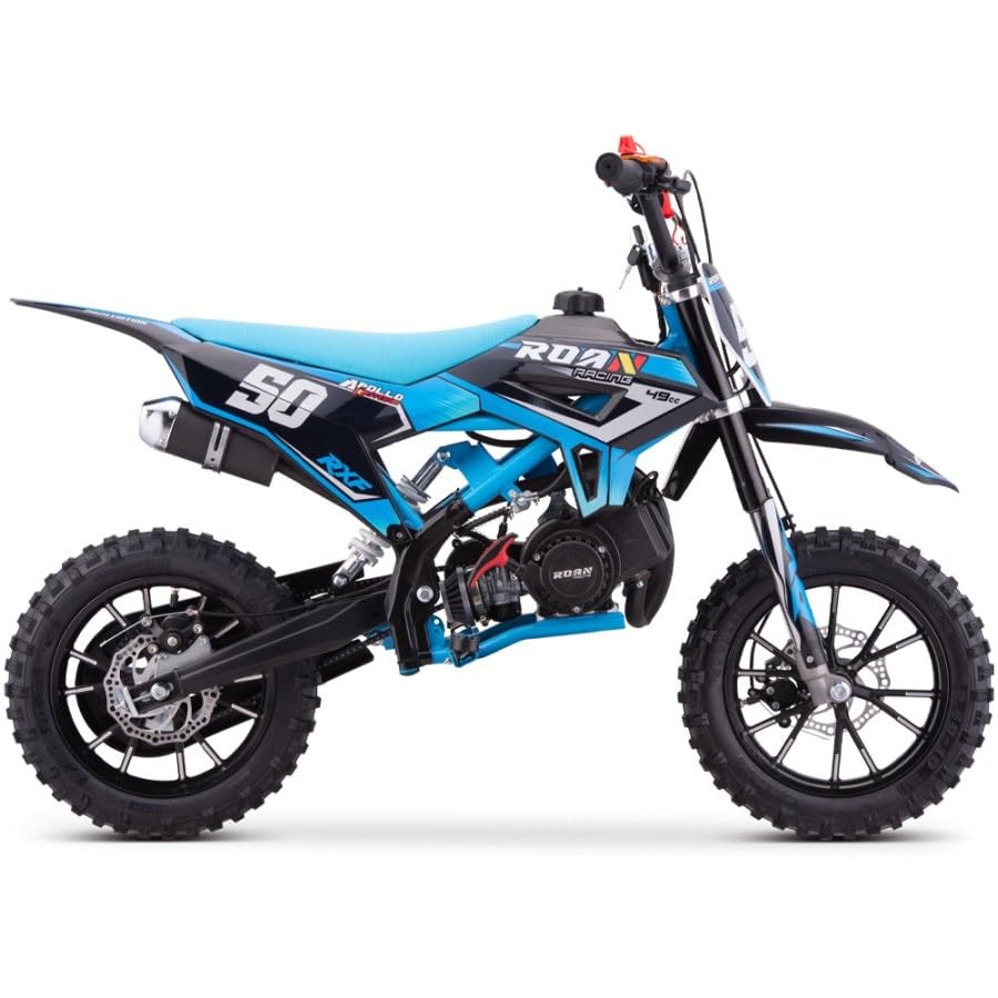 Mini Moto Cross ROAN-RXF 49CC (4.5CV), Azul, NIÑOS DE 5 A 10 AÑOS