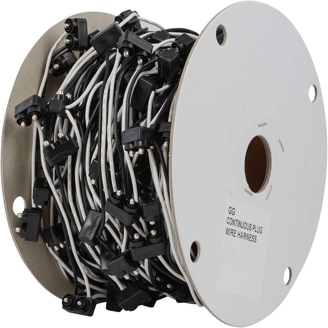 GG Grand General 86095 2 Prong Continuous Wire Harness-10 inches,100 feet L, 120plugs