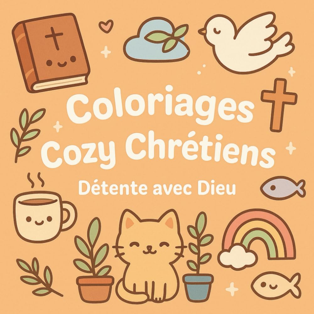 Coloriages Cozy Chrétien, Détente avec Dieu: 48 coloriages cozy chaleureux, détente