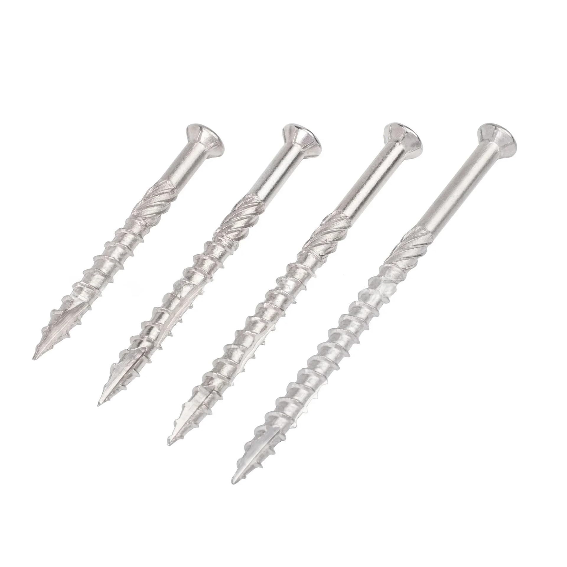 Tornillos de cubierta de acero inoxidable | 5 mm x 40-80 mm for carpintería en terrazas: sujetadores for exteriores(100pcs,5mm-60mm)