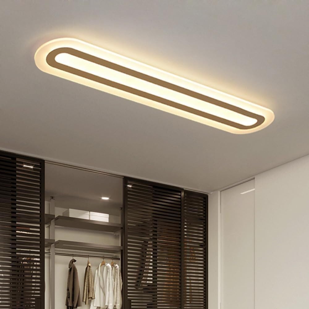 Plafonnier linéaire LED cuisine moderne luminaire encastré couloir 120cm