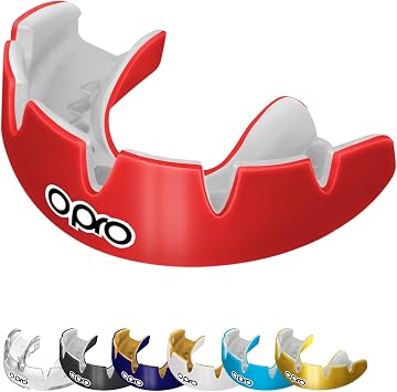 OPRO Braces Mouthguard Custom-Fit, Slim & Breathable Design Shock-Absorbing Sports Mouth Guard for Wrestling, Basketball, Football, MMA, Lacrosse, Hockey & More Youth & Adult