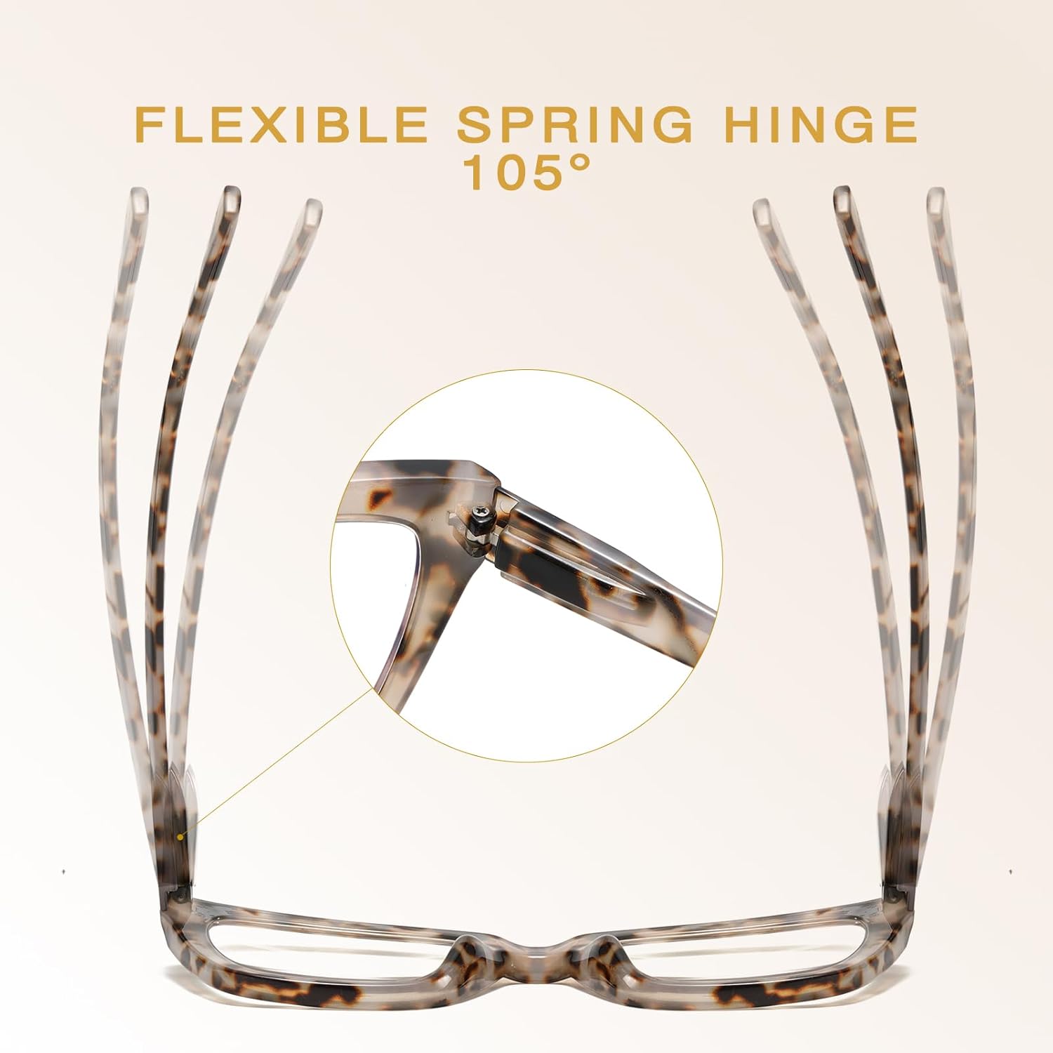 Cat Eye Reading Glasses for Women, 4 Pack Fashion Oversized Blue Light Blocking Computer Readers with Spring Hinge - Image 4