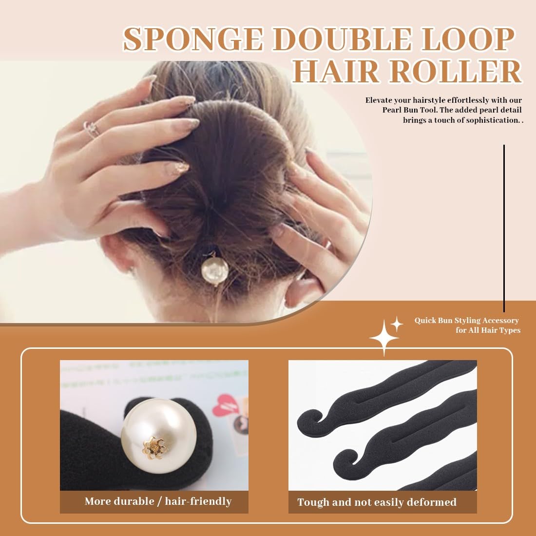 Chignon Facile per Capelli,3 Pcs Strumento per La Creazione Rapida di Chignon,Capelli Strumento per Intrecciare,Capellis Ricci Accessori,per Raccogliere Capellis