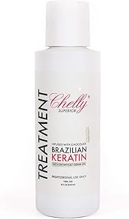 CHELLY Superior Brazilian Keratin Straightening Treatment, for Dry and Damaged Hair - Superior Formula without Sulfates or Parabens - Eliminates Curls and Frizz 4.0 oz Trial Bottle (Chocolate)