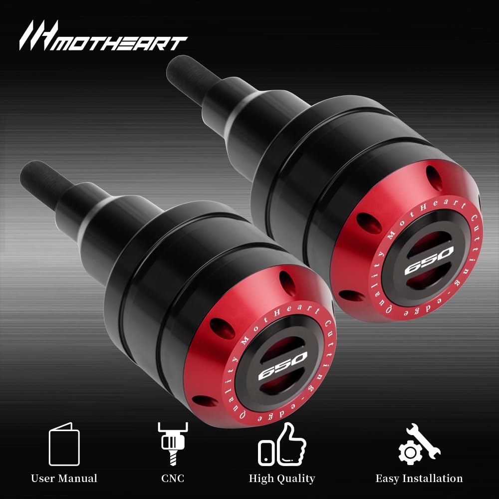 Motorrad Rahmenprotektoren für CB 650R 2019-2025 Sturzpads Sturzschutz Kipp-Schutz cb650r Zubehör (Rot)