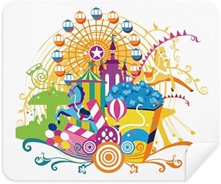Ferris Wheel Castle Amusement Park Cleaning Cloth Screen Cleaner 2pcs Suede Fabric