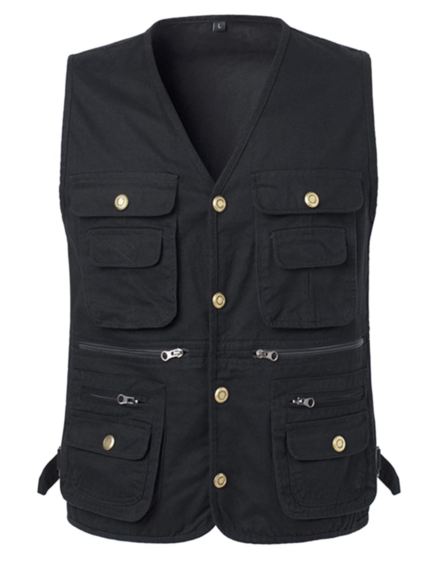 Men's Casual Lightweight Outdoor Vest Work Fish Photo Cargo Safari Hiking Travel Vest With Pocket