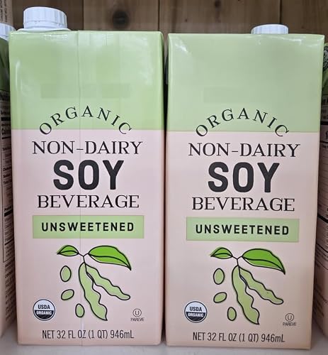 Generic - Trader Joe Organic Non-Dairy SOY Beverage Unsweetened 32fl oz 946ml (Two Cartons)