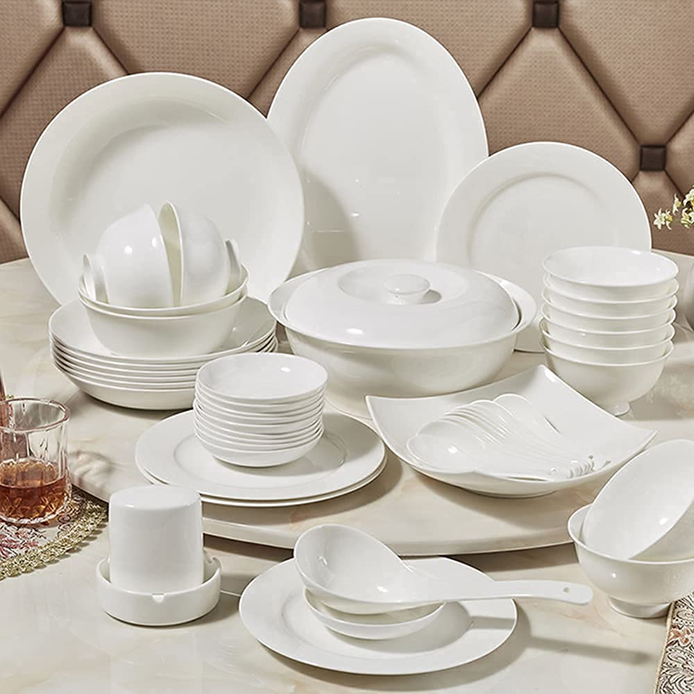 Vajilla Blanca Jumbo Juego De Loza Set Vajilla 30 Piezas Rama
