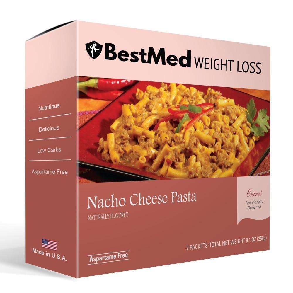 BestMed Weight Loss | High Protein 12g Entree | Low Calorie, Low Fat, Low Sugar, No Trans Fat (Nacho Cheese)
