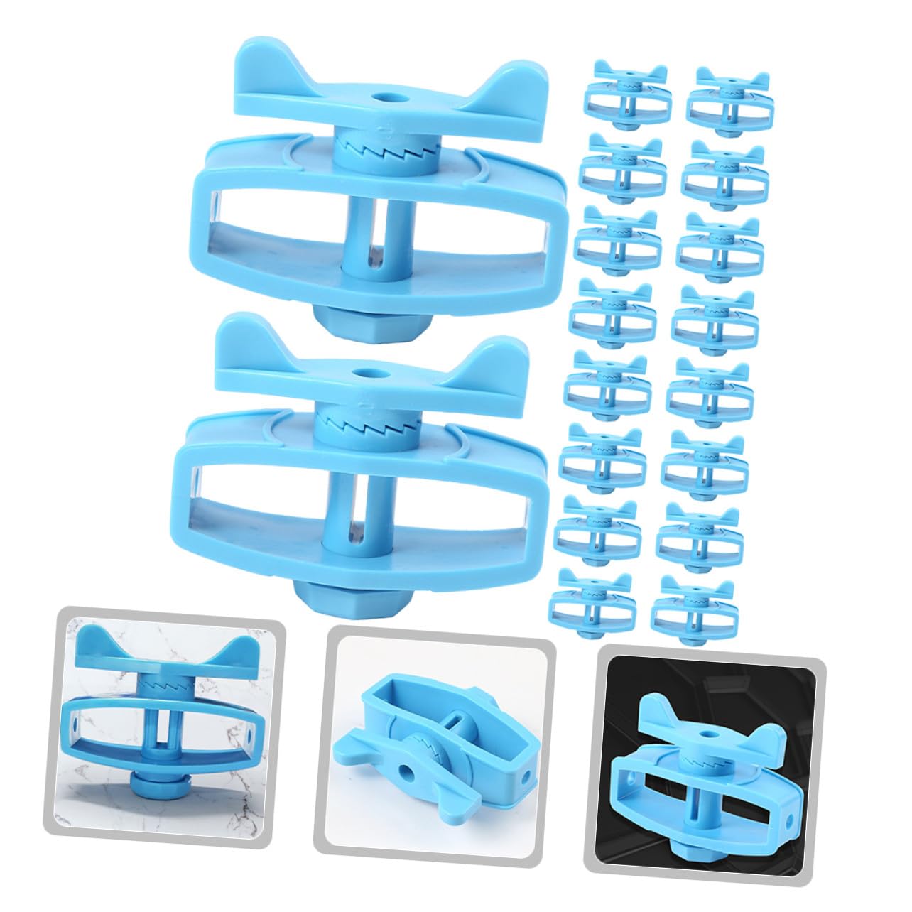 24 Pezzi Tenditori in Plastica per Recinzione Elettrica Blu, Accessori Facili da Installare Caratteristiche Stabili per Filo Recinzione Animali
