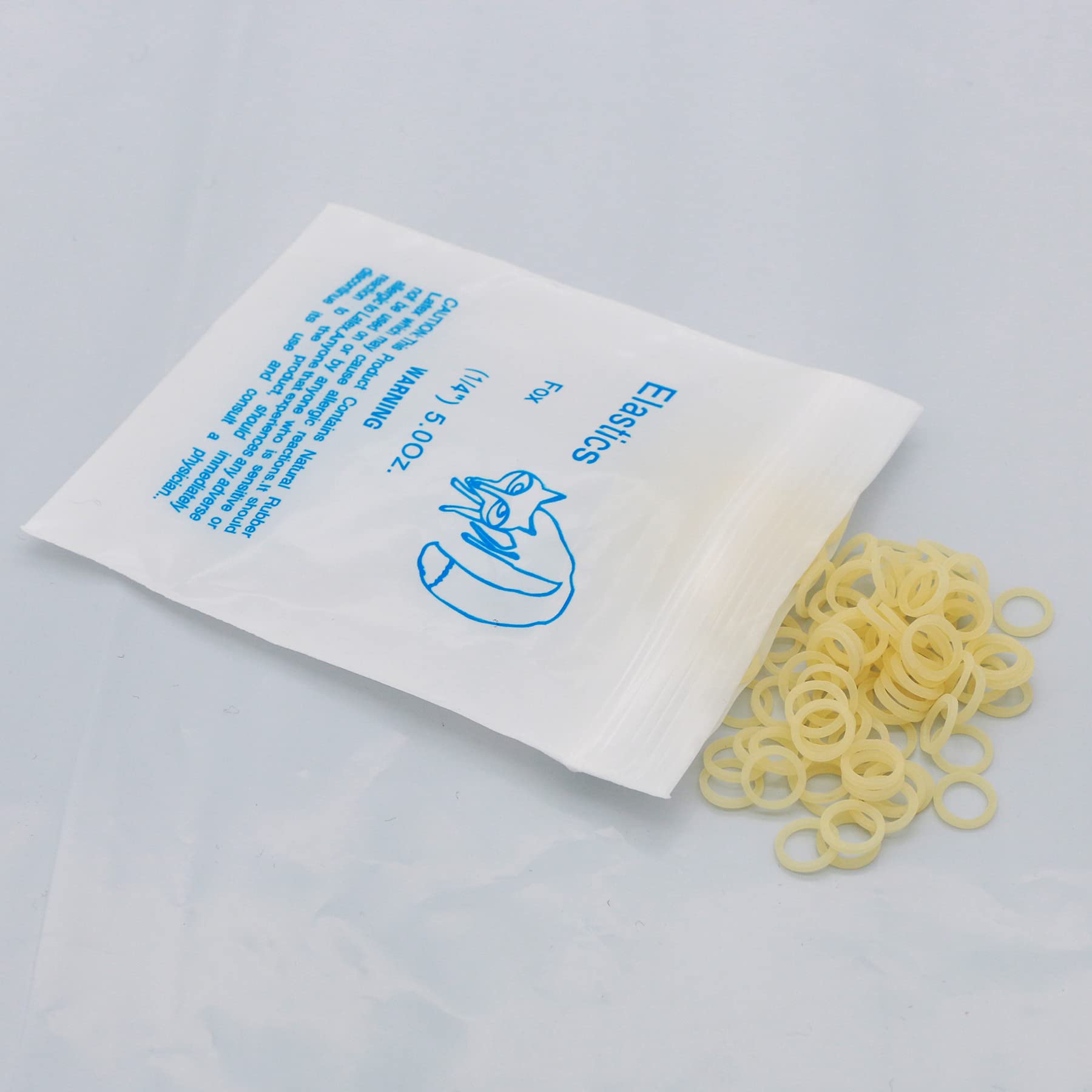 10 Packungen/1000 Stück zahnärztliche kieferorthopädische Gummibänder aus Latex (10 Beutel-Fox-1/4-5 oz)
