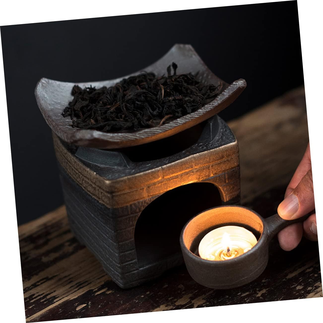 Ceramic Teapot Warmer with Heat Preservation Function Tea Stove for Home and Office Use Tea Lovers Keeps and Milk Warm