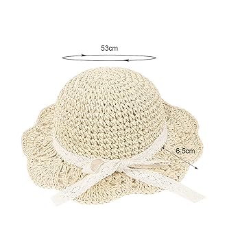 Amazon.co.jp: HADWAO 麦わら帽子 キッズ つば広帽子 ストロー