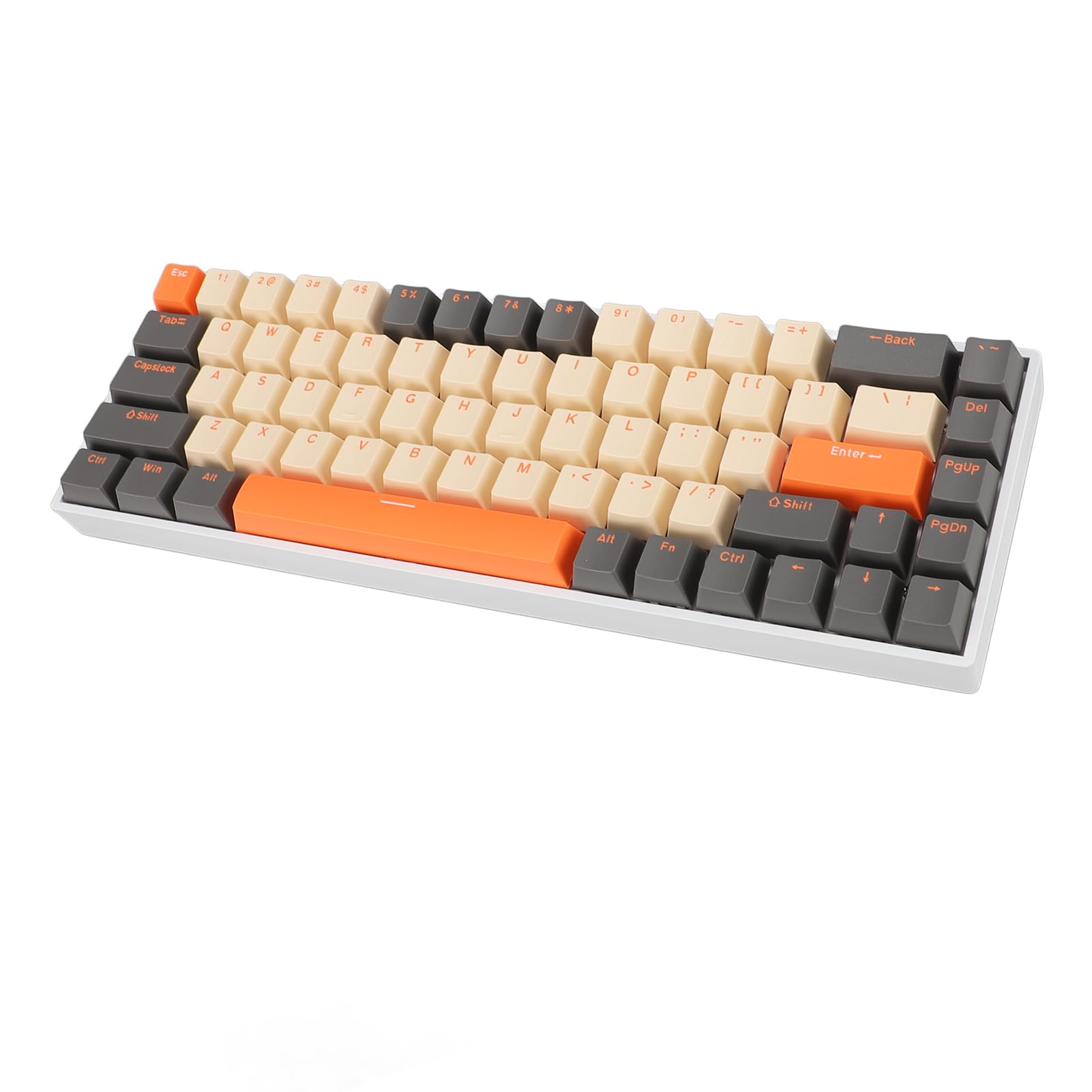 Teclado Mecánico para Juegos, Teclado Retroiluminado RGB con Cable Tipo C de 68 Teclas con Interruptor Rojo, Teclado Compacto Intercambiable en Caliente Al 60 por Ciento para PC,