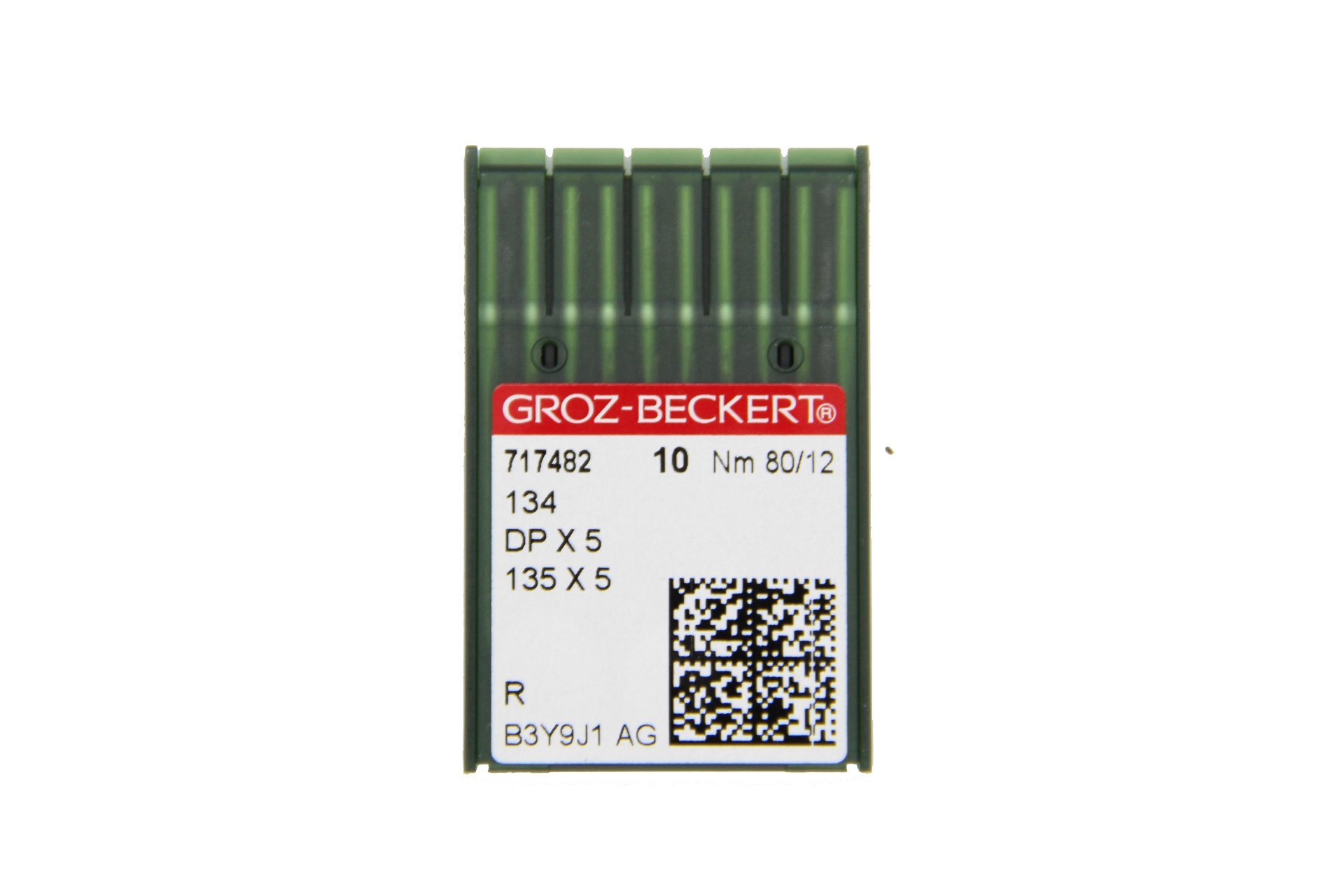 Groz-Beckert DPx5 Sewing Needles Pack of 10, Round Piston, Bullet Tip, Industrial Machines, Needle Size 80/12, Systems 134, 135 x 5, 135 x 7, 797, SY1955