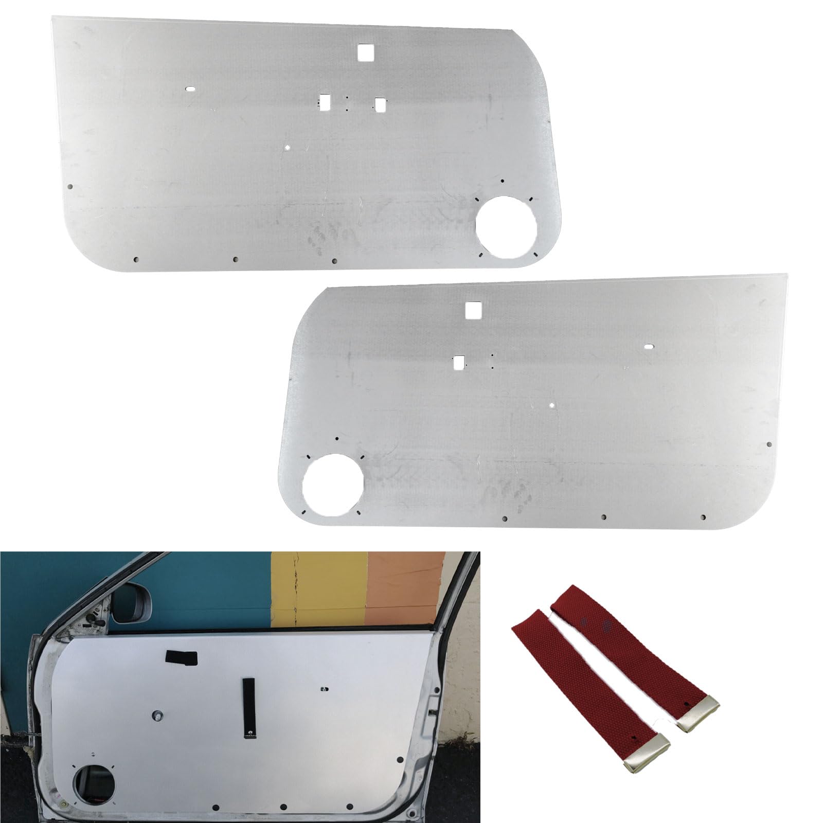Aluminum Door Panels Fits Honda Civic 96-00 Coupe Hatch EK EJ Card