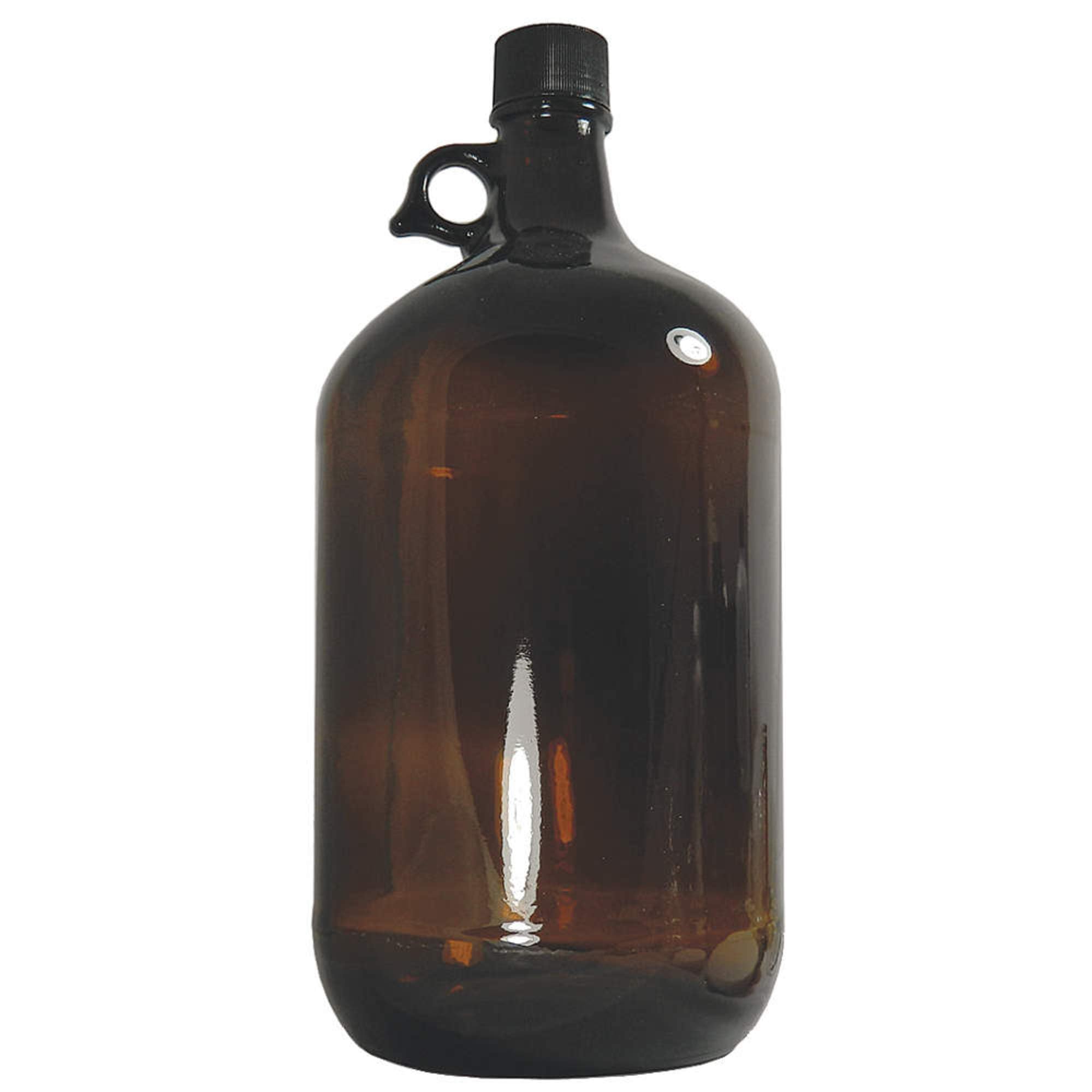 QORPAK - 128oz (3,840ml) Am Jug w/38-400 Blk Phenolic w/Pulp/Vinyl Cap att, CS6