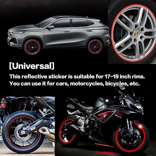 Miniatura 3 de chevrom 16 calcomanías universales para llanta de rueda calcomanías universales de 17 a 19 pulgadas calcomanías impermeables para llanta de rueda