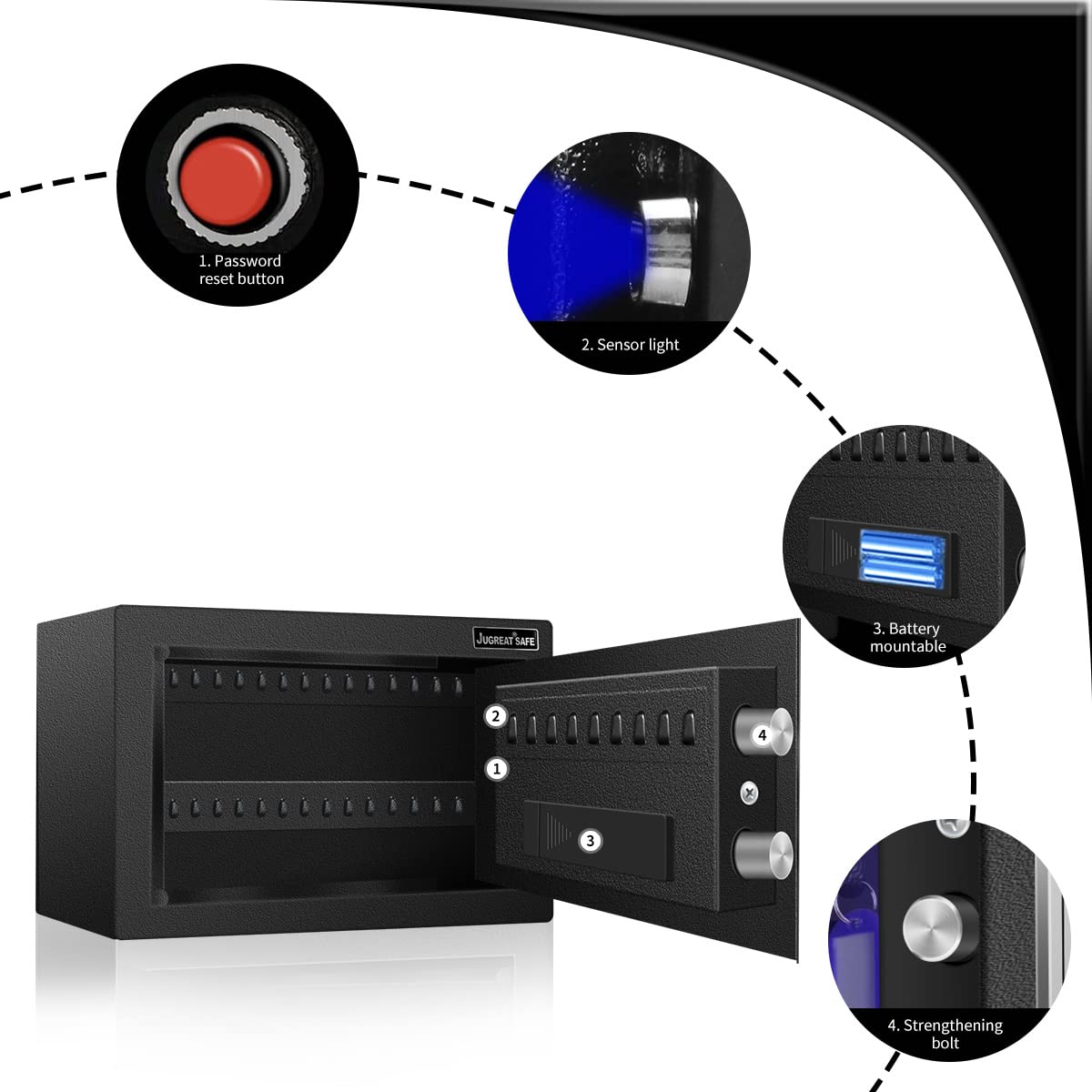 Key Cabinet, Key Lock Cabinet Steel, Q235 Steel Key Storage, Wall - View #5