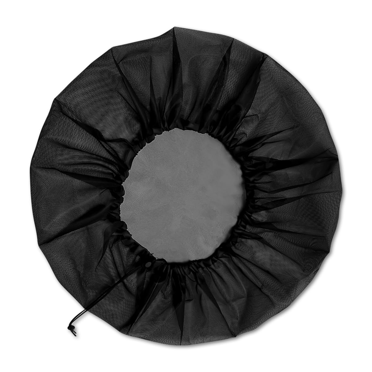 Lotsdonxia Black 95Cm Adjustable Rain Barrel Mesh Cover – Premium Water Butt Net With Drawstring, Durable Polyester Mosquito & Debris Protection For Outdoor Water Storage