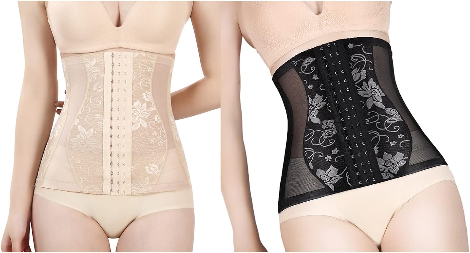 Female Waist Trainer Corset Waist Corset Sheath Fitness Back Support With Adjustable 3-Row Hook For Body Shaping