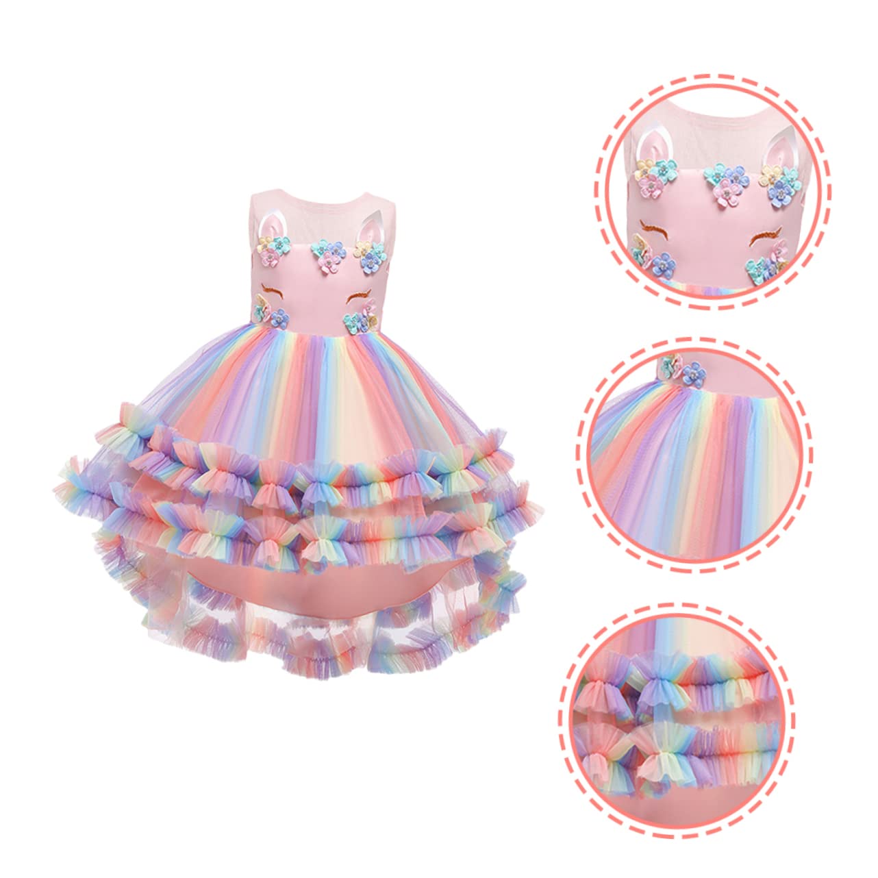 1pezzi Gonna Tulle Per Bambine Con Design Unicorno Costume Cosplay Per Feste e Occasioni Speciali Per Compleanni e Spettacoli