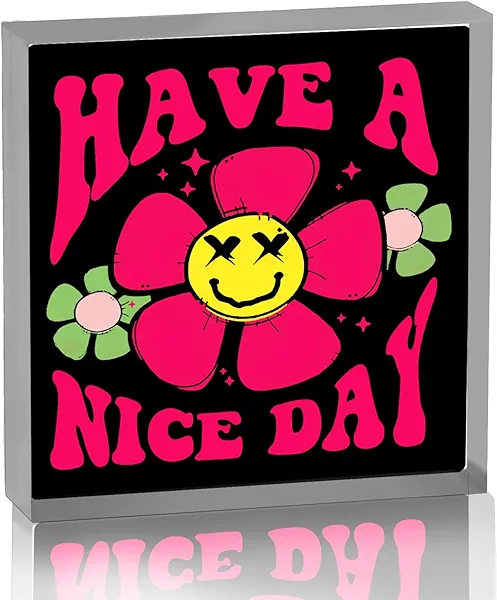 Funny Have a Nice Day Office Decor Sign Cool Office Desk Accessories Fun Coworkers Cubicle Accessories Office Supplies for Desk