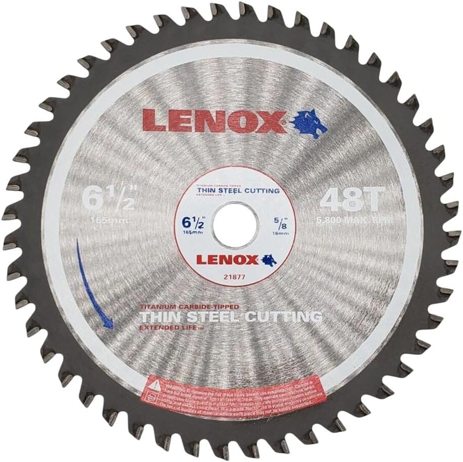 LENOX Tools 10-Inch Circular Saw Blade, Steel-Cutting, 52-Tooth (21886ST100052CT)
