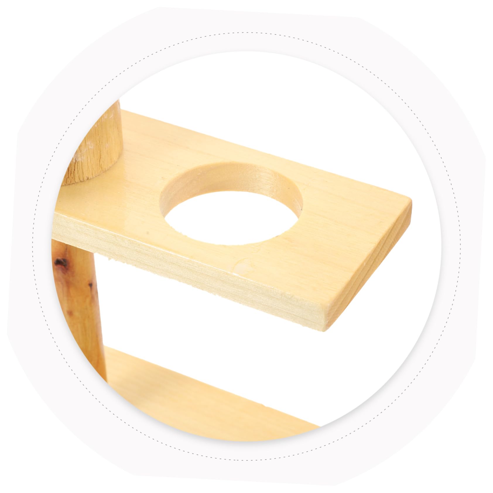 Mobestech Support de Laboratoire en Bois à Double Trou pour Expériences Chimiques et Pédagogiques Équipement Expérimental Démontable Facile à Transporter Couleur Aléatoire pour Entonnoir