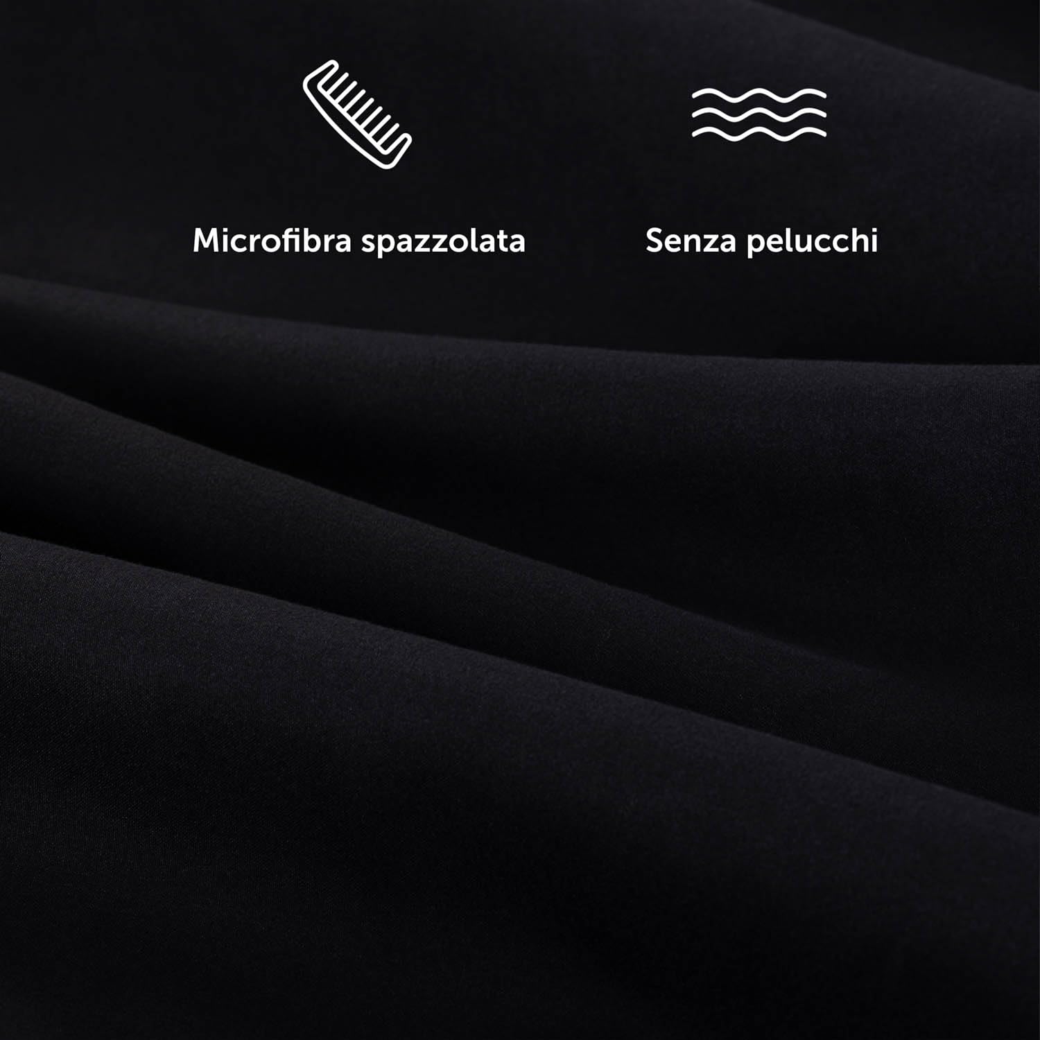 Blumtal Copripiumino Matrimoniale 240x220 e Federe 50x80 - Set di Lenzuola in microfibra extra morbida certificata Oeko-Tex, Set Copripiumino Matrimoniale con 2 Federe - 3 pezzi - Nero
