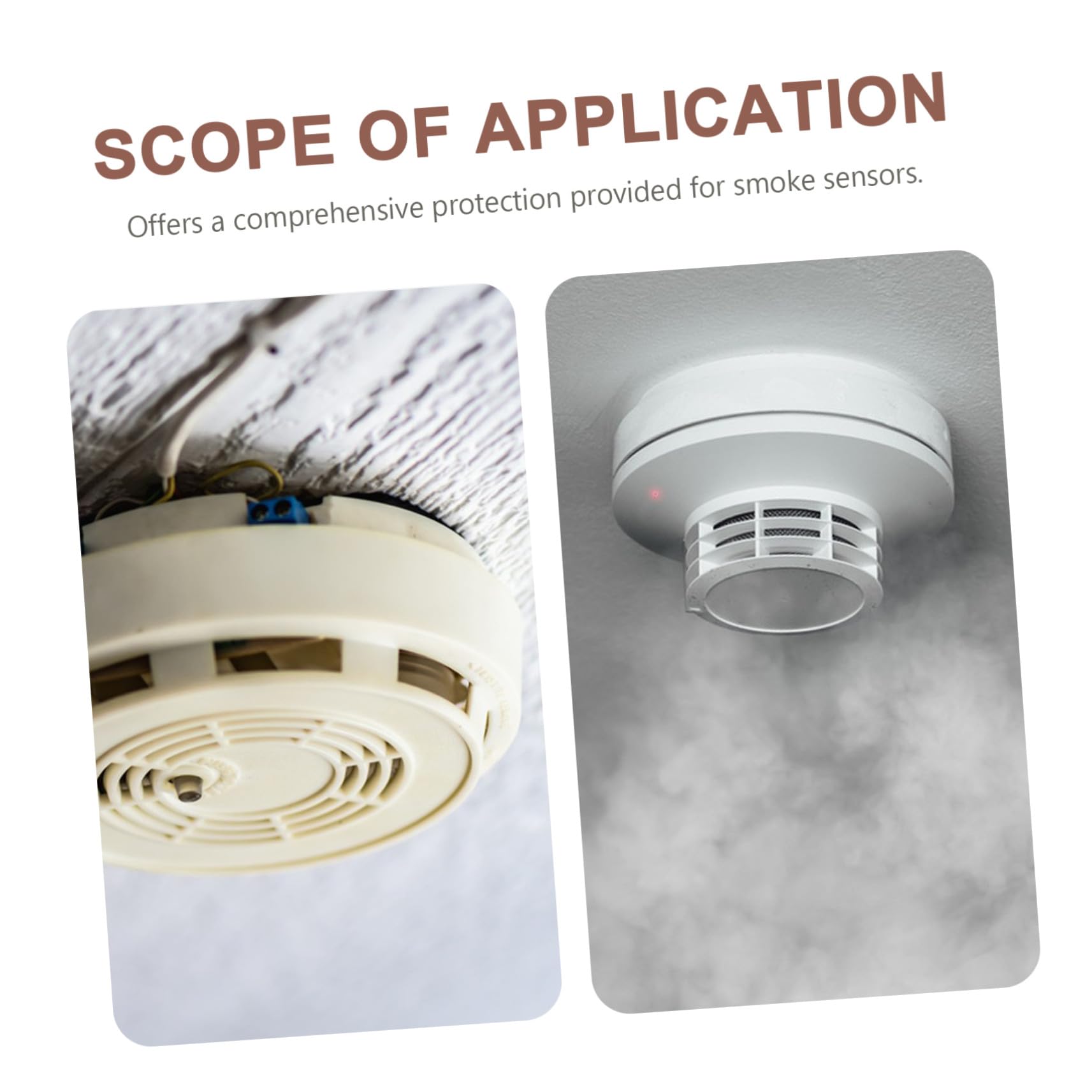 Hohopeti 4 Piezas Protector Metálico para Detector de Alarma Resistente y Decorativo Protectora para Avisador de Humos Jaula para Rociadores Incendios Instalación Rápida y Duradera para
