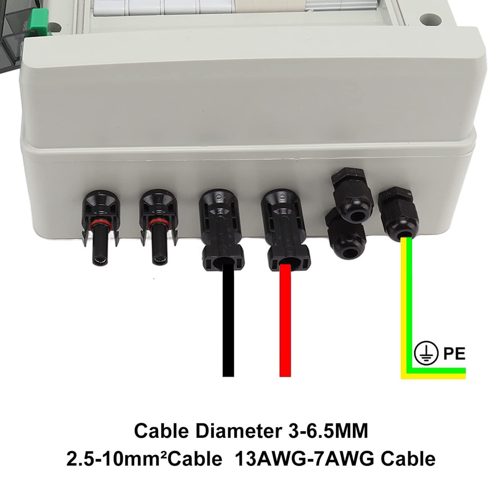 2 String Solar PV Combiner Box DC1000V 2 In 1 Out 15A Fusibile Protezione Contro i Fulmini Interruttore