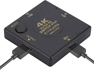 Stronrive Laptop Splitter For 3 Monitors, 3 In 1 Out High Definition Projector And Monitor Switch Box, Multiple Switch Connector High Definition Switcher, 4K HD Monitor Switch Box For PC, Monitors